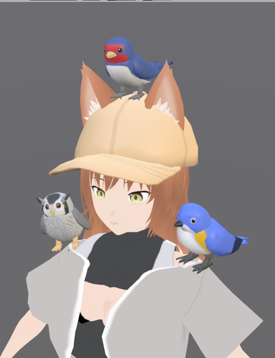 【VRChat】ルリビタキ【3Dモデル】