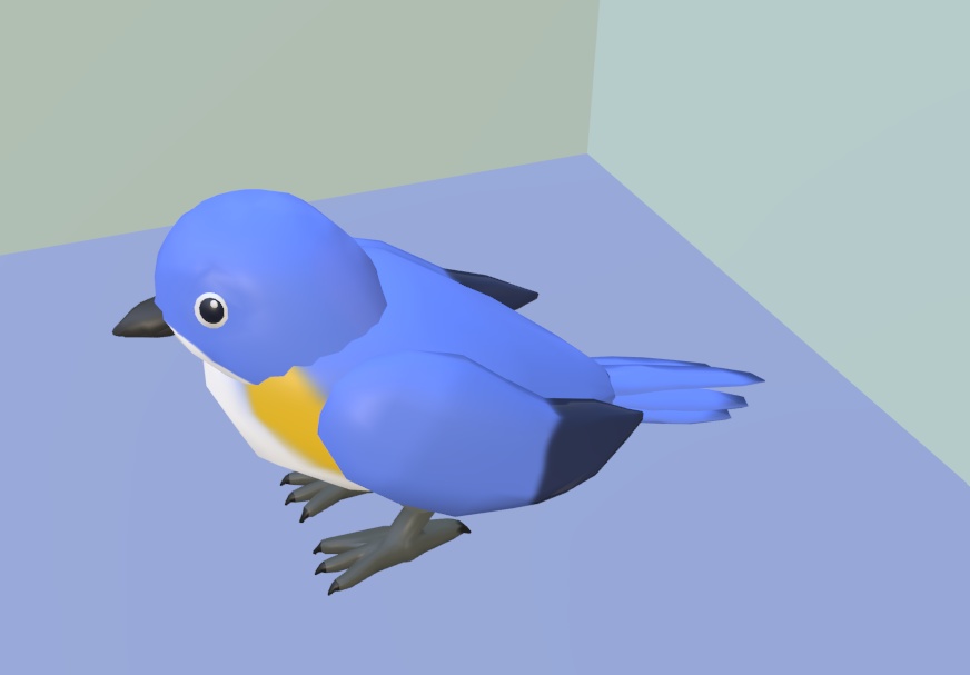 【VRChat】ルリビタキ【3Dモデル】