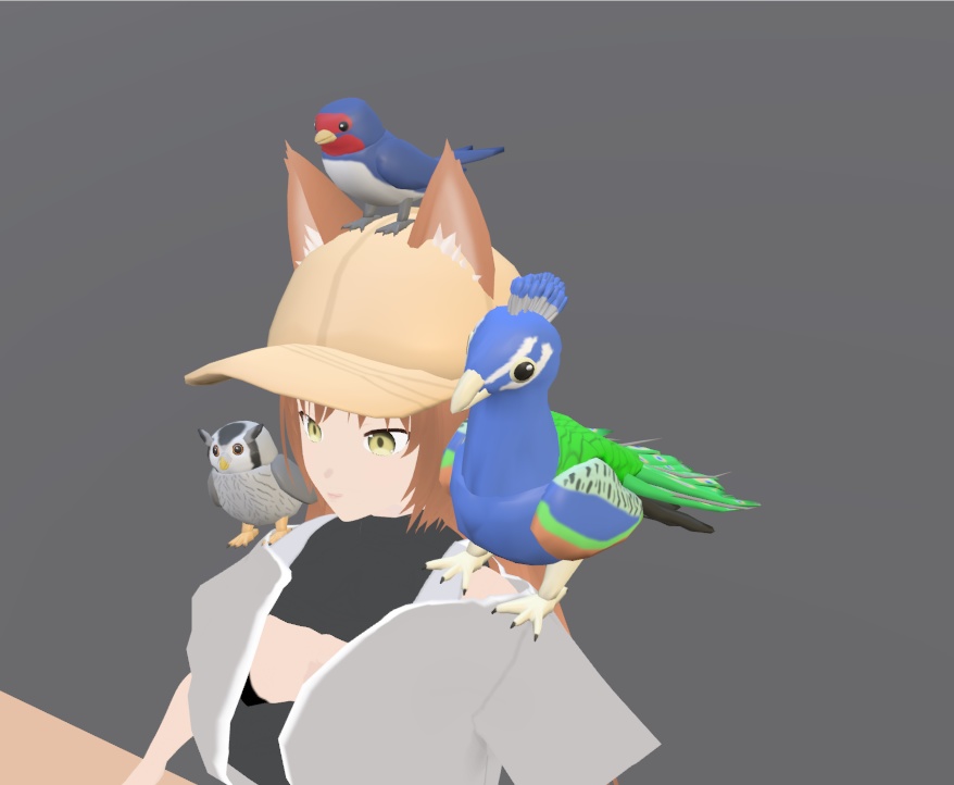 【VRChat】クジャク(通常)【3Dモデル】