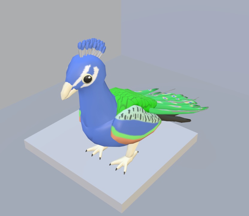 【VRChat】クジャク(通常)【3Dモデル】