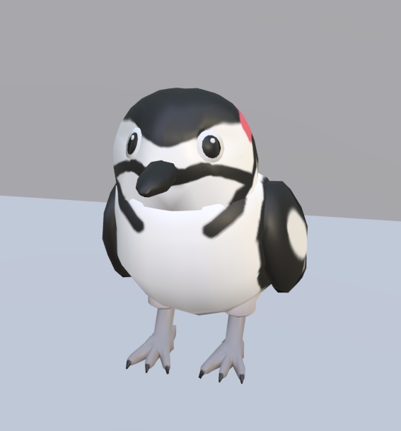 【VRChat】アカゲラ(キツツキ)【3Dモデル】_98_