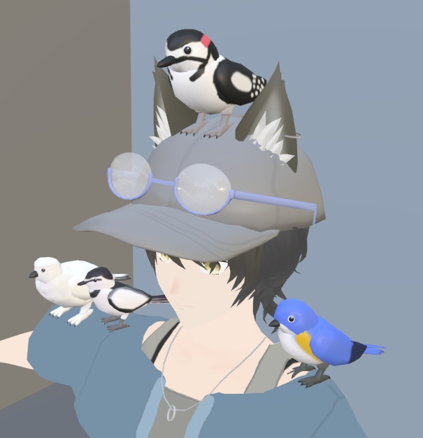 【VRChat】アカゲラ(キツツキ)【3Dモデル】_98_