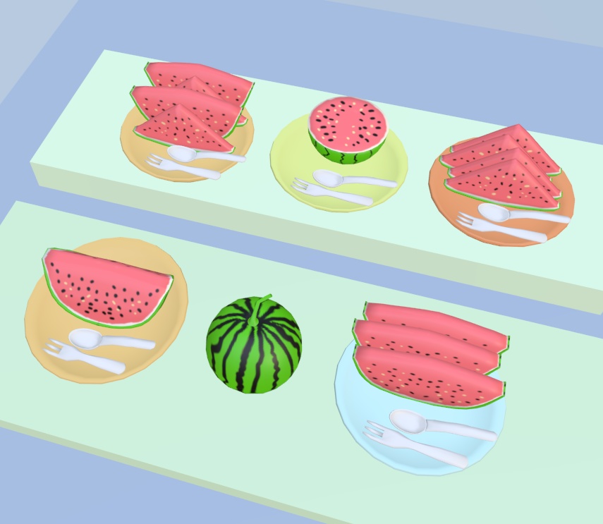 【VRChat】スイカ【3Dモデル】_103_