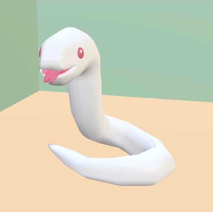【VRChat】白ヘビ 【3Dモデル】Vo._110_