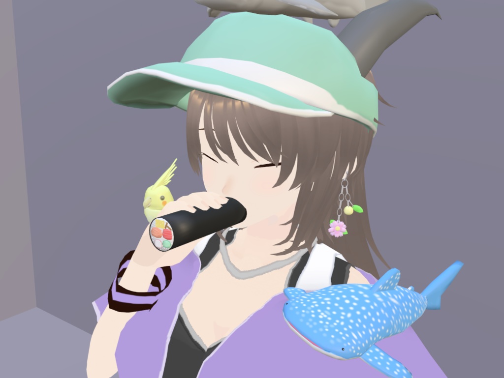 【VRChat】太巻き&海鮮の太巻き 2点セット(恵方巻) 【3Dモデル】Vo._112_