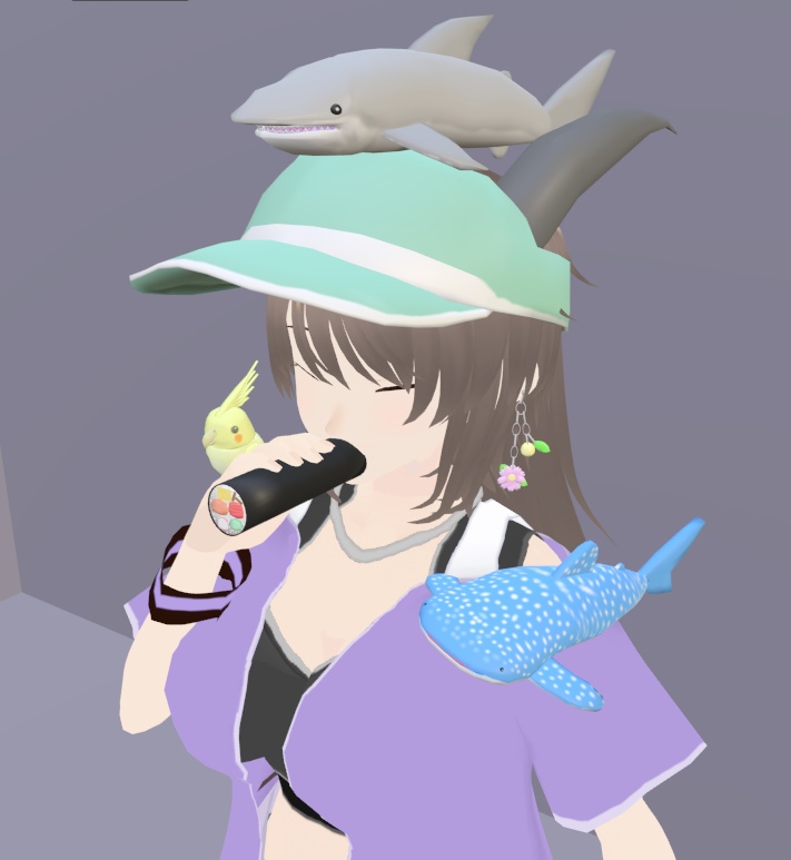 【VRChat】太巻き&海鮮の太巻き 2点セット(恵方巻) 【3Dモデル】Vo._112_