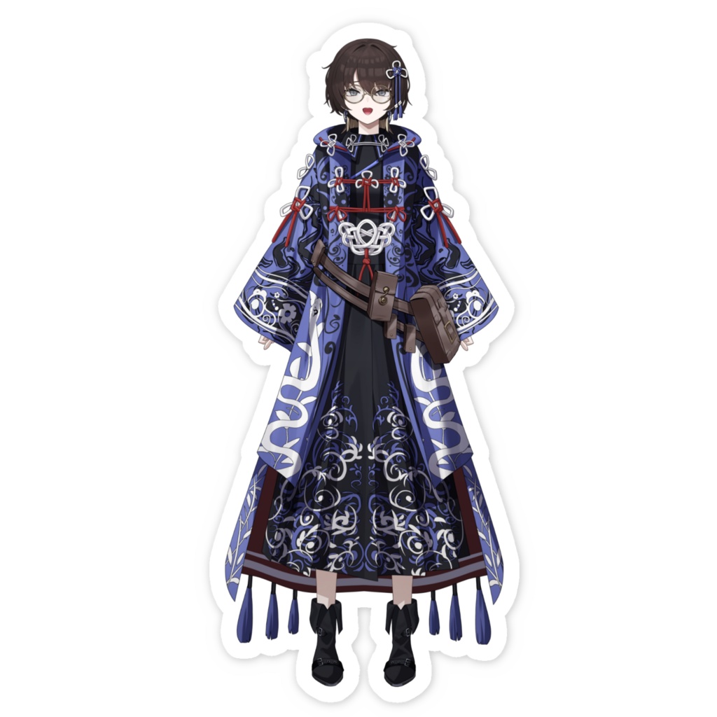 【常設】紐蓮ニマ ステッカー(眼鏡Ver.)