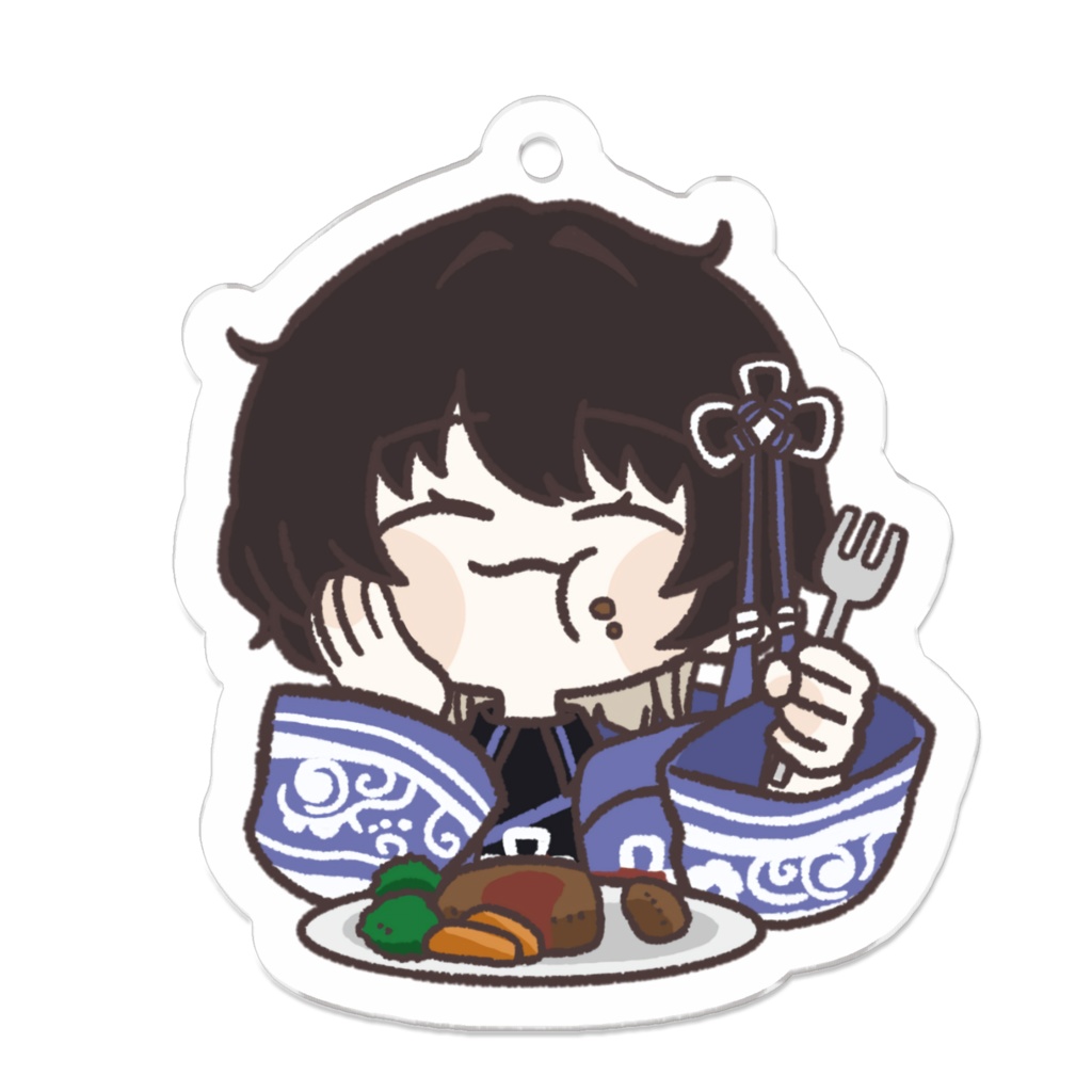 ゆるニマさんアクリルキーホルダー（もぐもぐ）