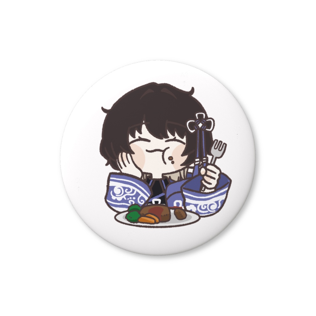 ゆるニマさん缶バッジ（もぐもぐ）