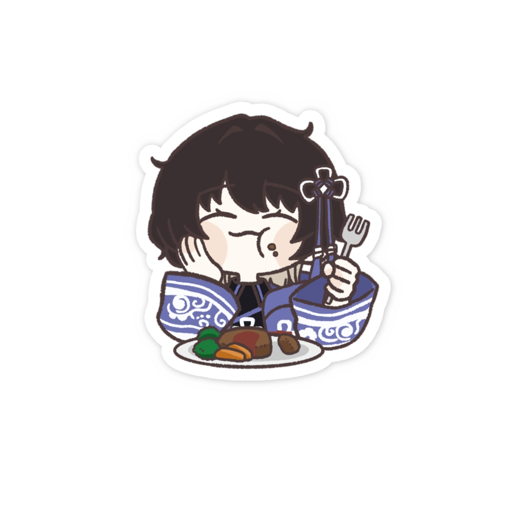 ゆるニマさんステッカー(もぐもぐ)