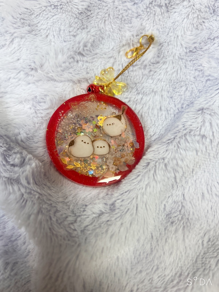 レジン レジンキーホルダー レジンシェイカー シマエナガ