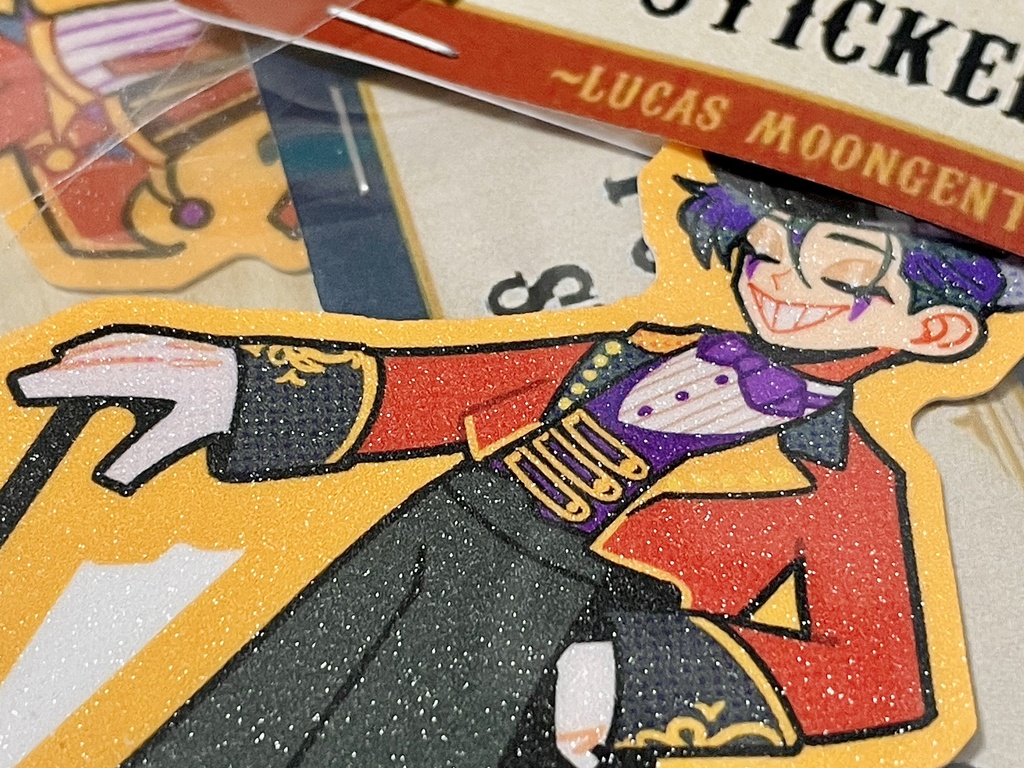 Up to the Moon ラメ入りステッカー