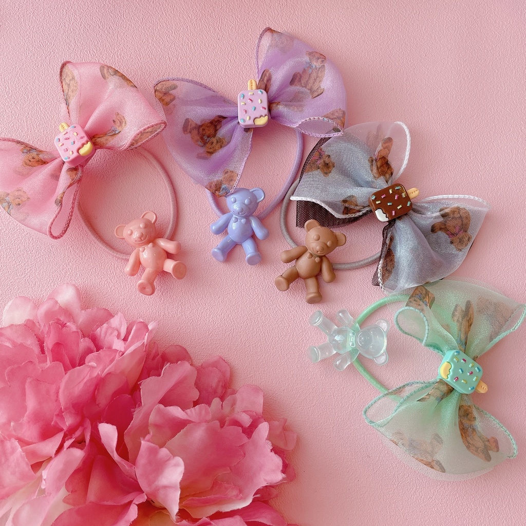 食いしん坊くまちゃん アイスの ヘアゴム