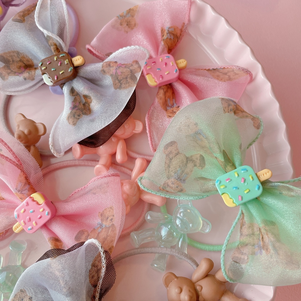 食いしん坊くまちゃん アイスの ヘアゴム