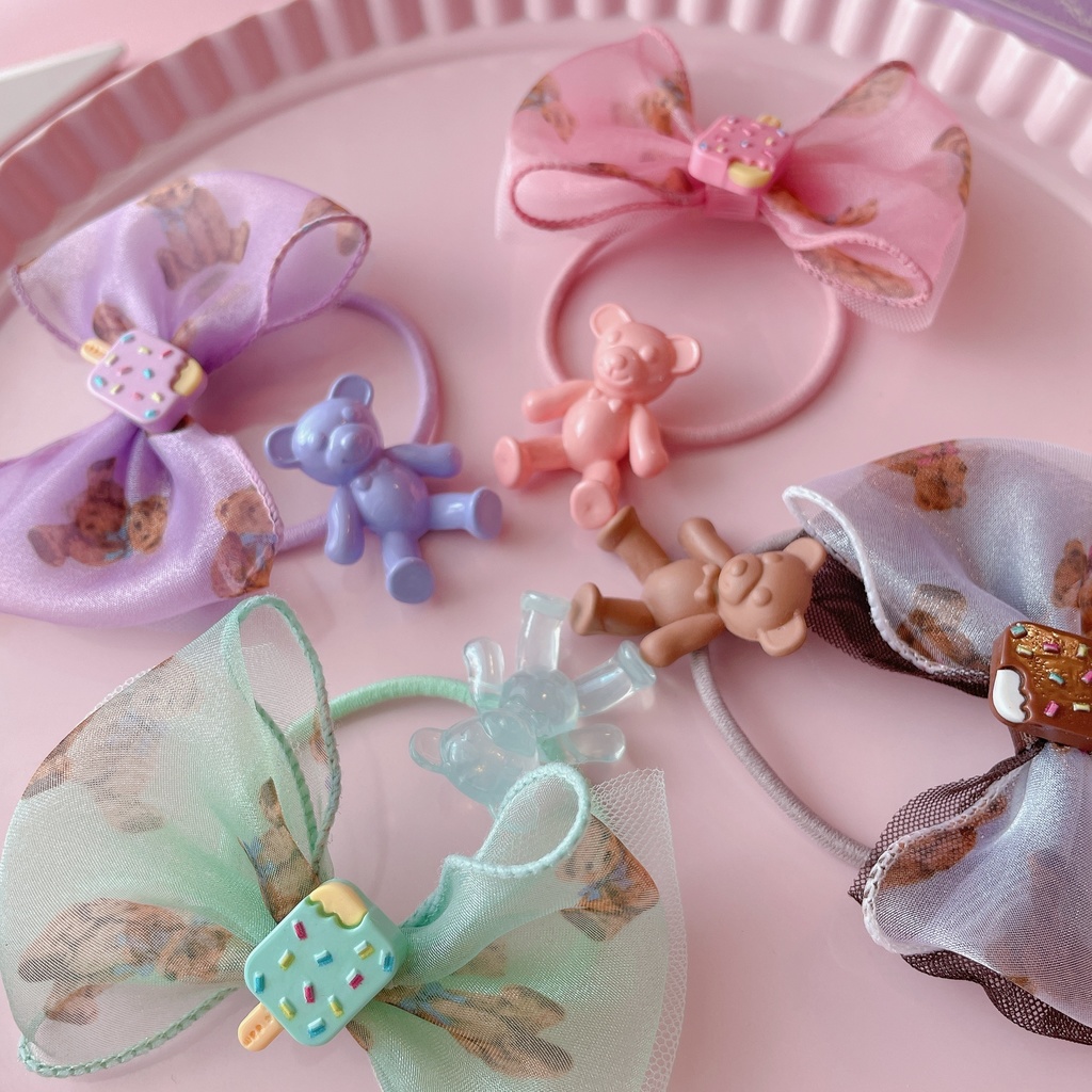 食いしん坊くまちゃん アイスの ヘアゴム