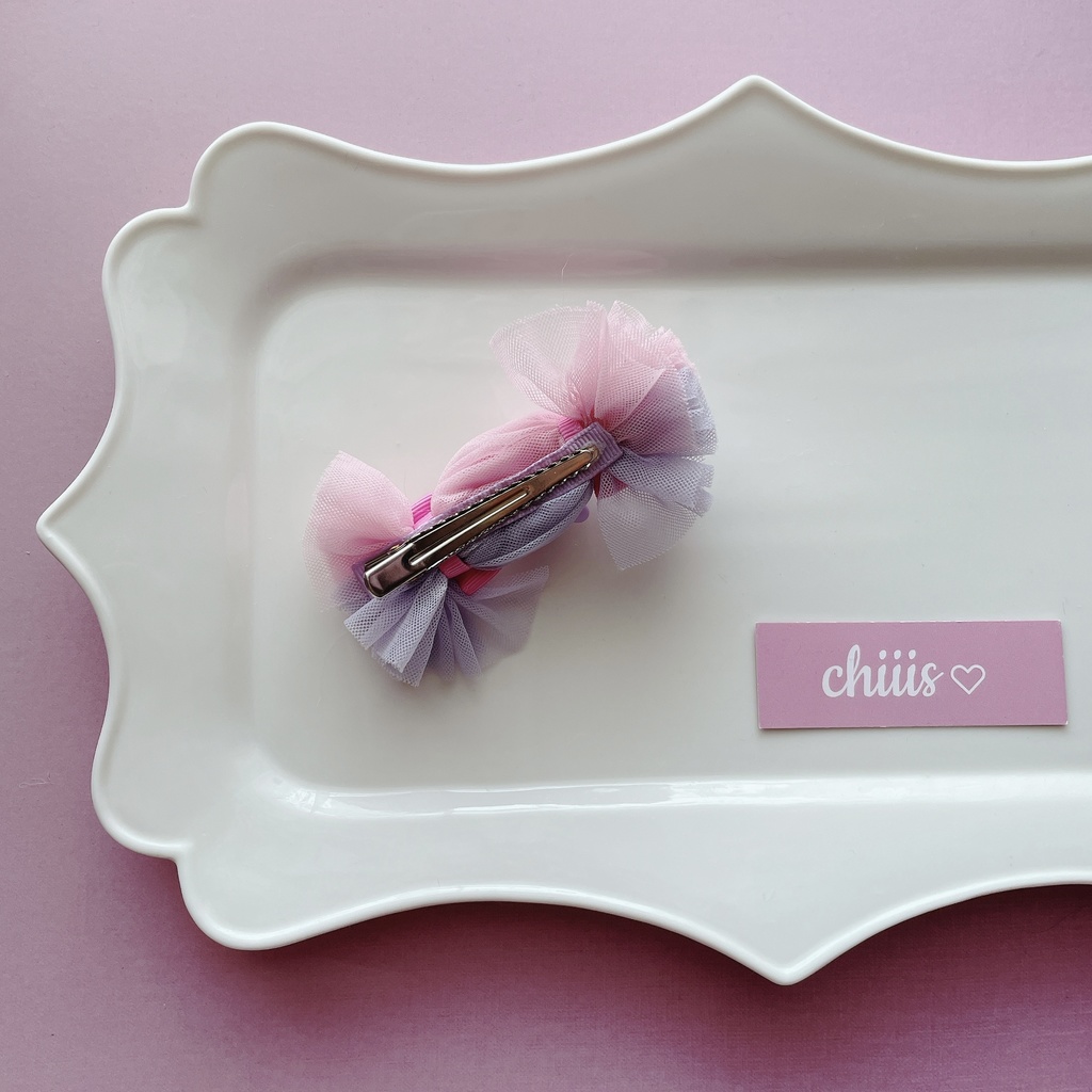 キャンディーくまちゃんのふわふわ ヘアクリップ