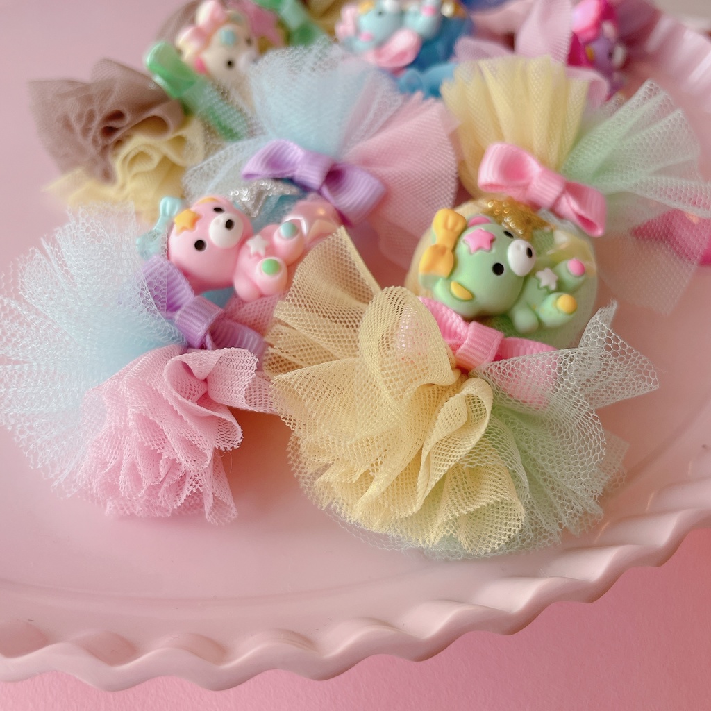 キャンディーくまちゃんのふわふわ ヘアクリップ