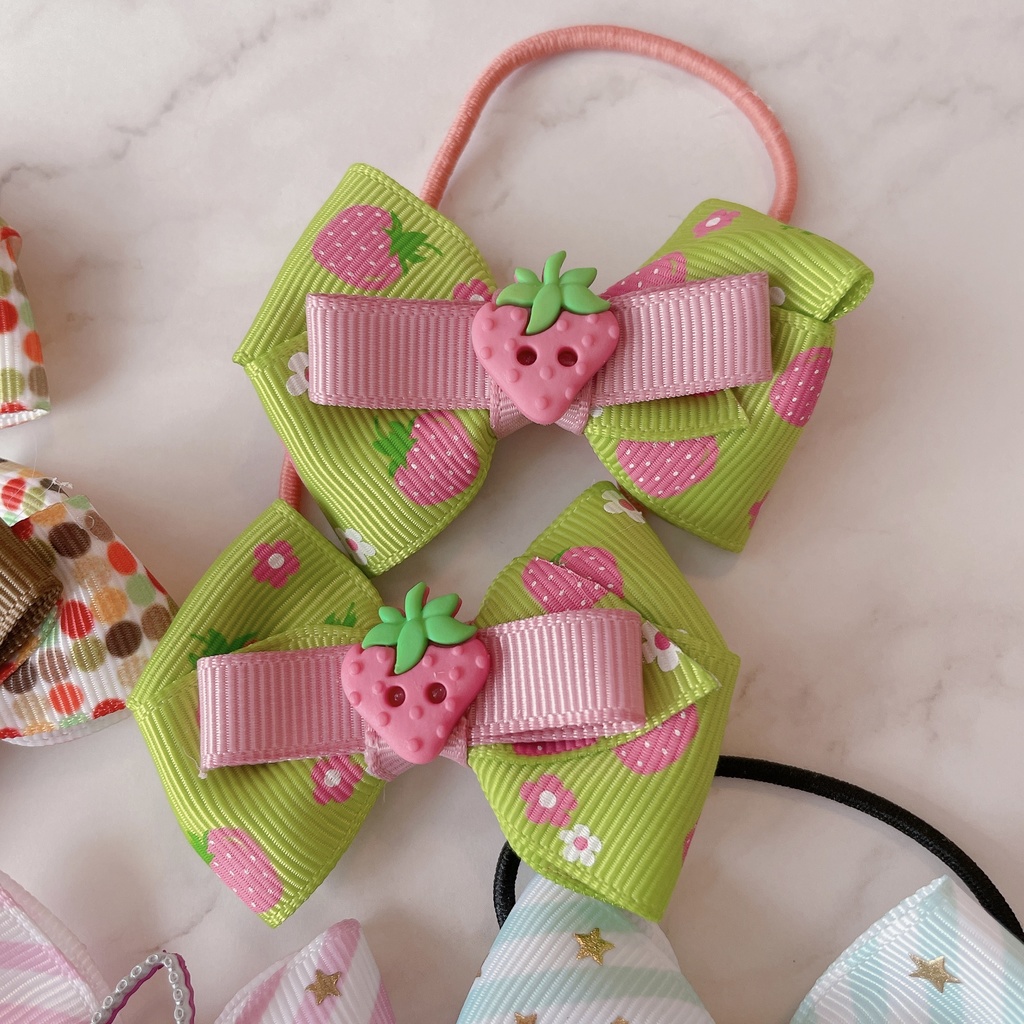 いちごが可愛いヘアゴム 2個セット