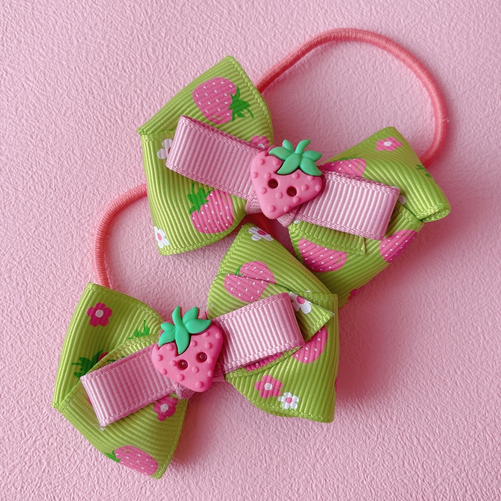 いちごが可愛いヘアゴム 2個セット