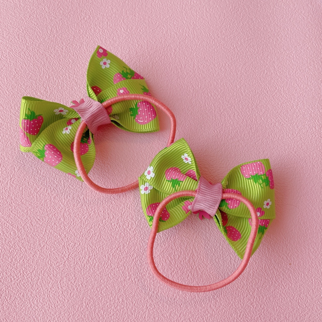いちごが可愛いヘアゴム 2個セット