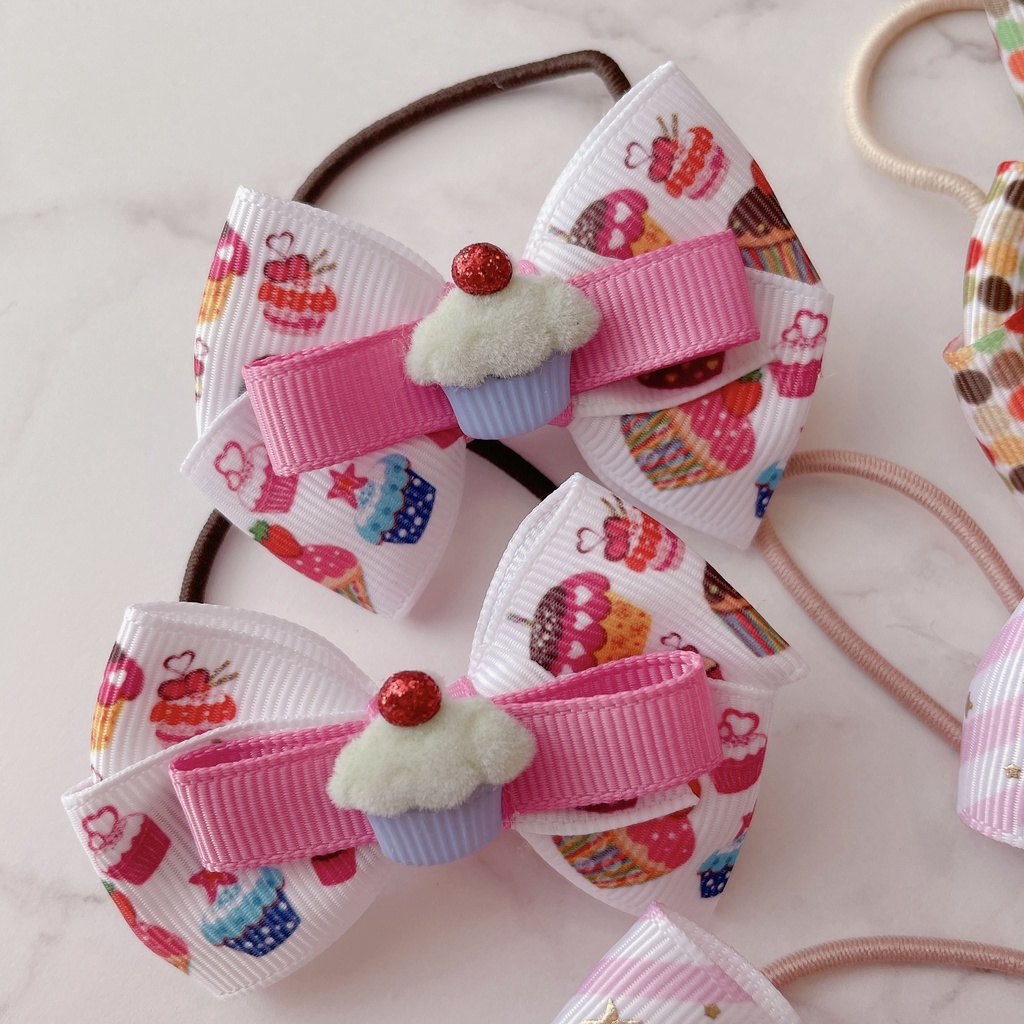 カップケーキが可愛い ヘアゴム 2個セット