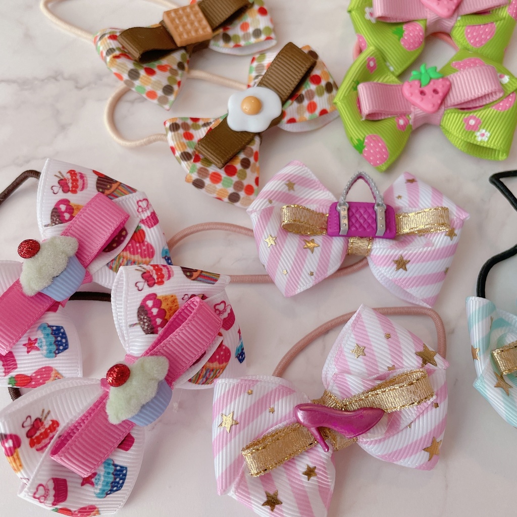 カップケーキが可愛い ヘアゴム 2個セット