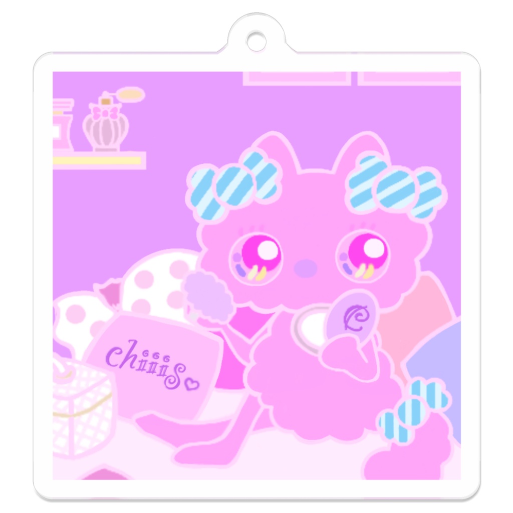 ネコちゃん ミュウ おめかし アクリルキーホルダー