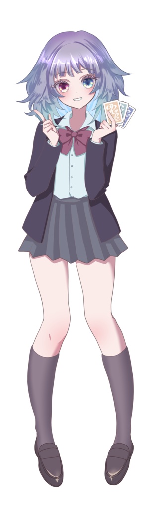 【イラスト🌟無料】制服姿の女の子【全身立ち絵】