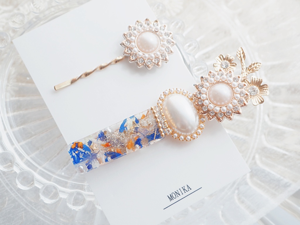 モチーフヘアクリップ+ヘアピン