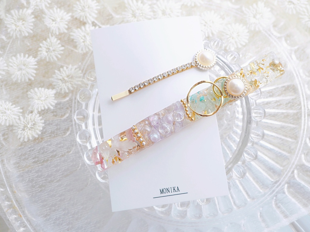 モチーフヘアクリップ+ヘアピン