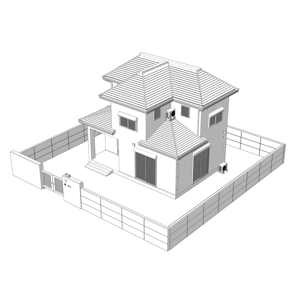 【3D】ありがちな家 No01