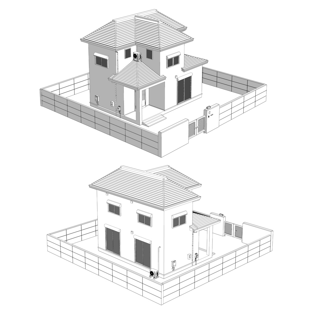【3D】ありがちな家 No01