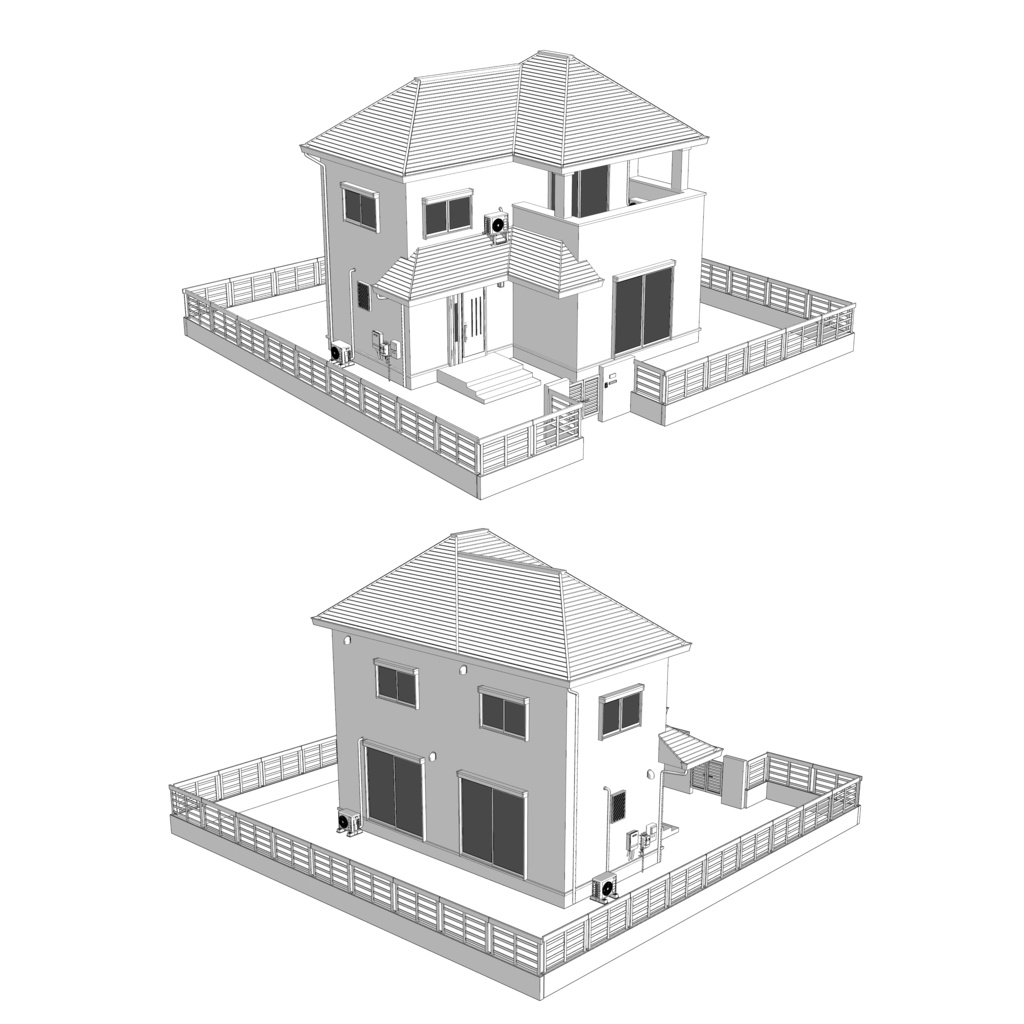 【3D】ありがちな家 No04
