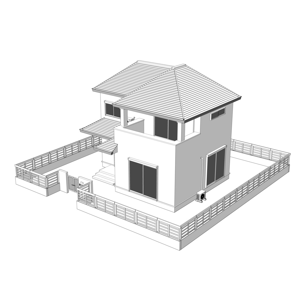 【3D】ありがちな家 No04