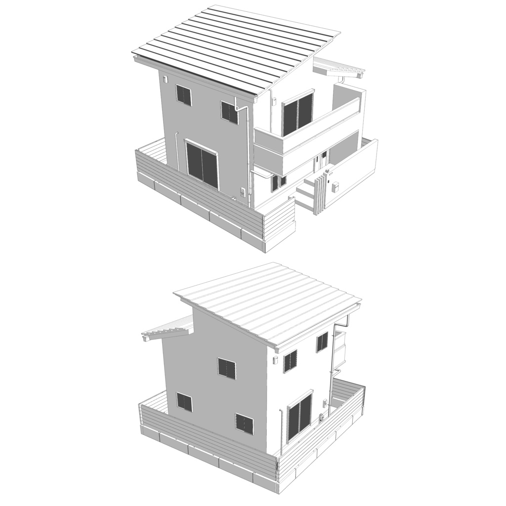 【3D】ありがちな家 No08