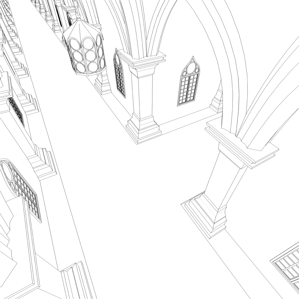 【3D】ありがちなお城の廊下 No01