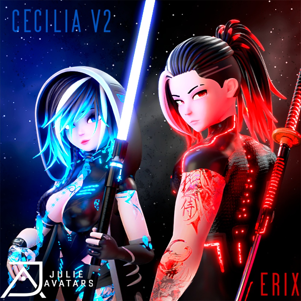 Cecilia V2 and Erix Avatar (Plus Chibi version)