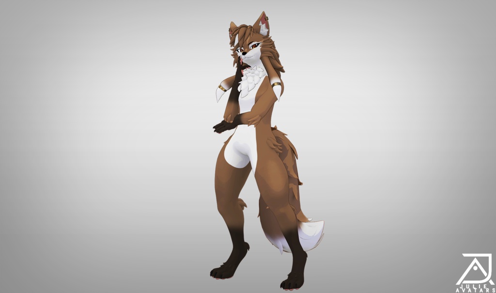 Ari - Furry Maned Wolf (Vrchat Avatar, Face Tracking and Quest)
