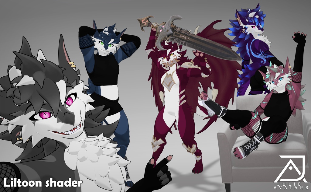 Spyke, the Noctodrax furry (Vrchat Avatar, Face Tracking and Quest)