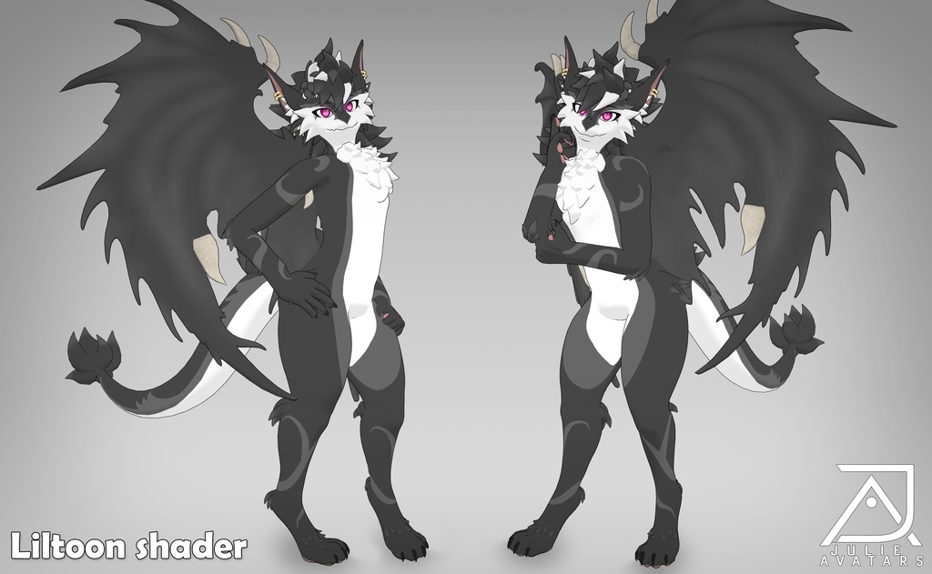 Spyke, the Noctodrax furry (Vrchat Avatar, Face Tracking and Quest)