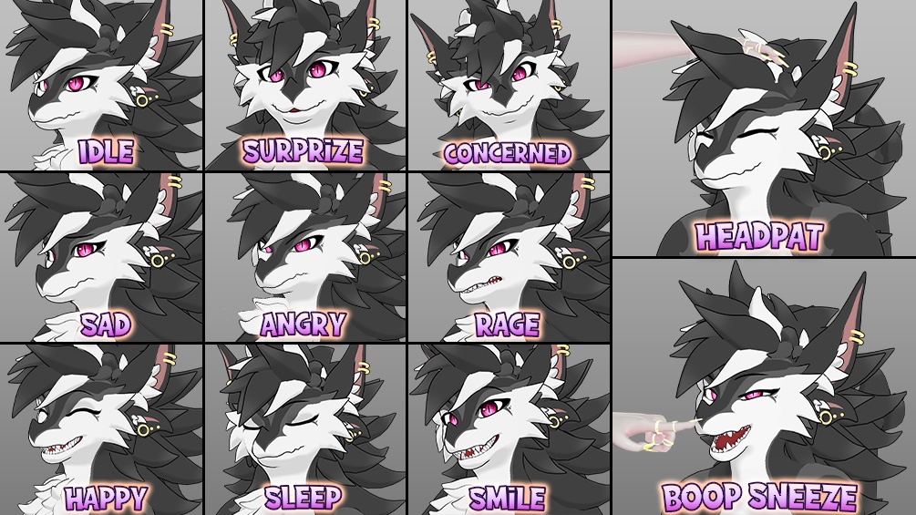 Spyke, the Noctodrax furry (Vrchat Avatar, Face Tracking and Quest)