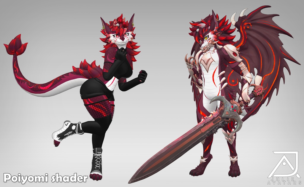 Spyke, the Noctodrax furry (Vrchat Avatar, Face Tracking and Quest)