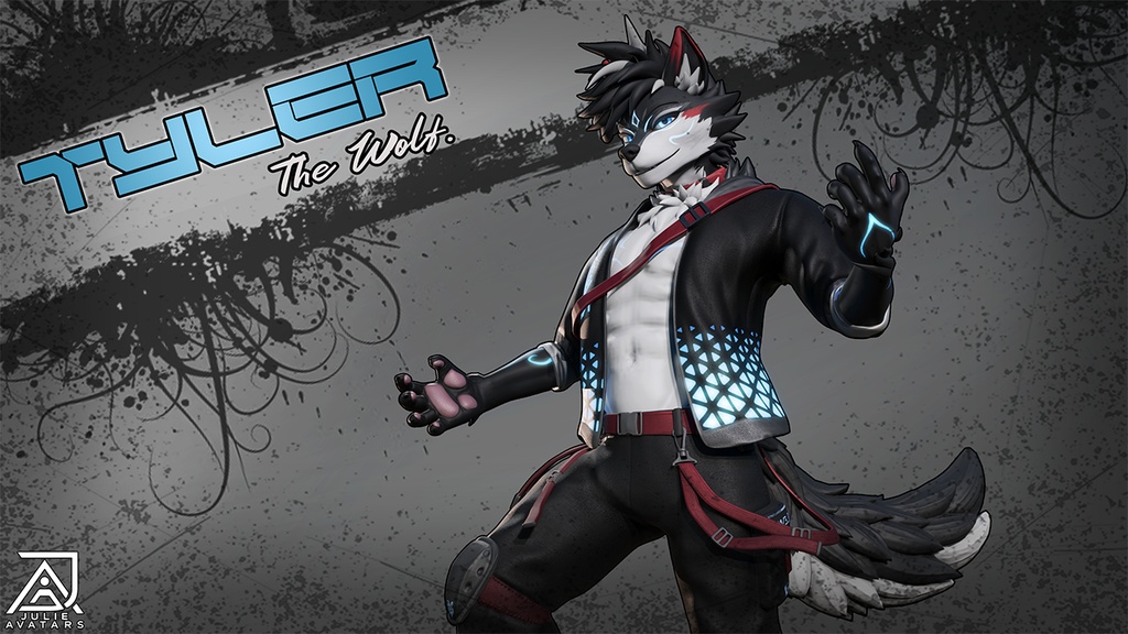 Tyler the Wolf (Vrchat Avatar, Face Tracking and Quest)
