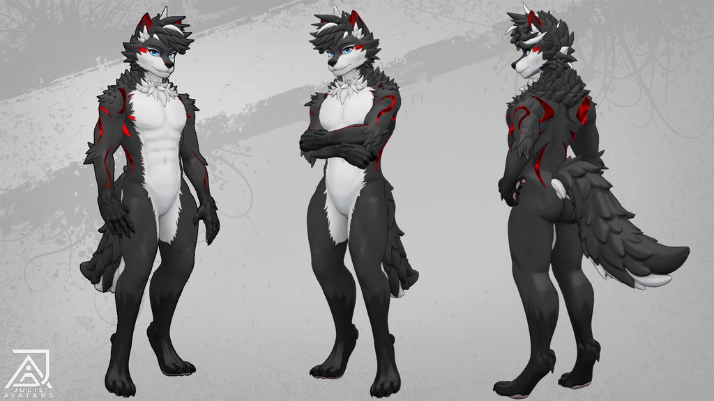 Tyler the Wolf (Vrchat Avatar, Face Tracking and Quest)