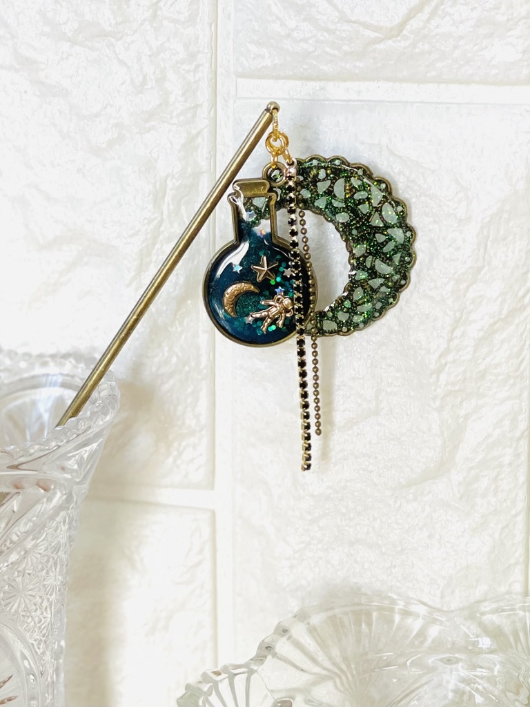 理系女の簪 宇宙フラスコ Maruko Booth