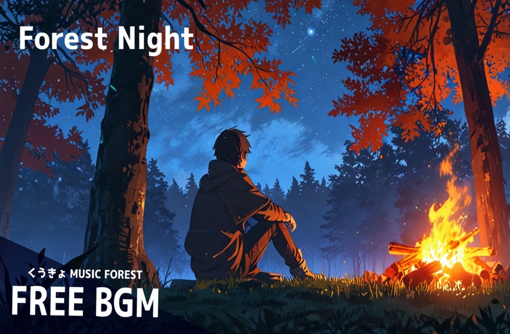 【 フリーBGM : 100 】【 Forest Night 】