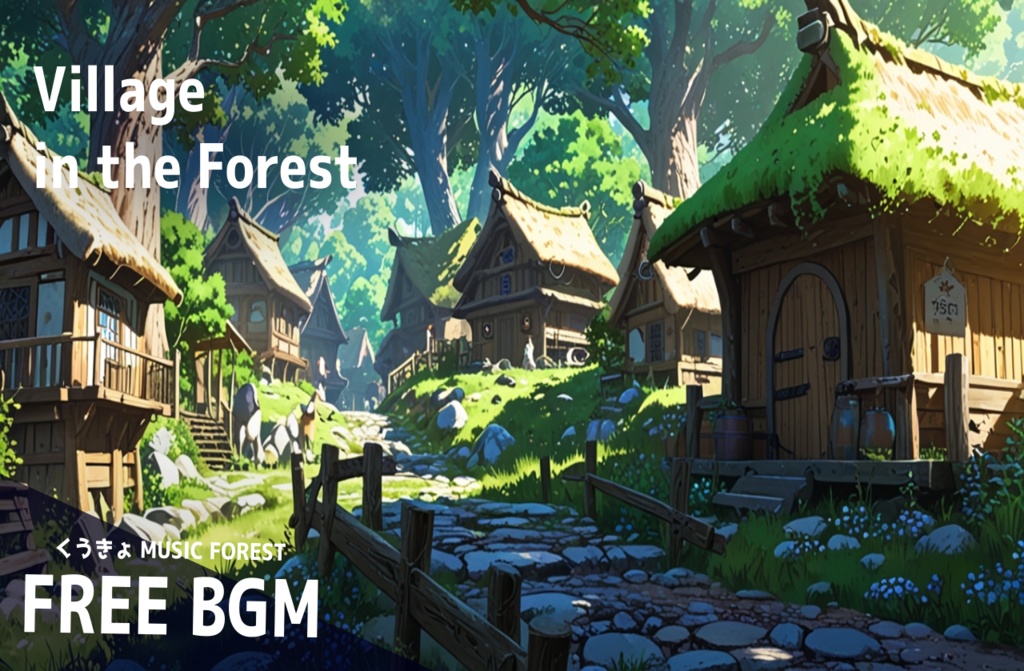 【 フリーBGM : 121 】【 Village in the Forest 】
