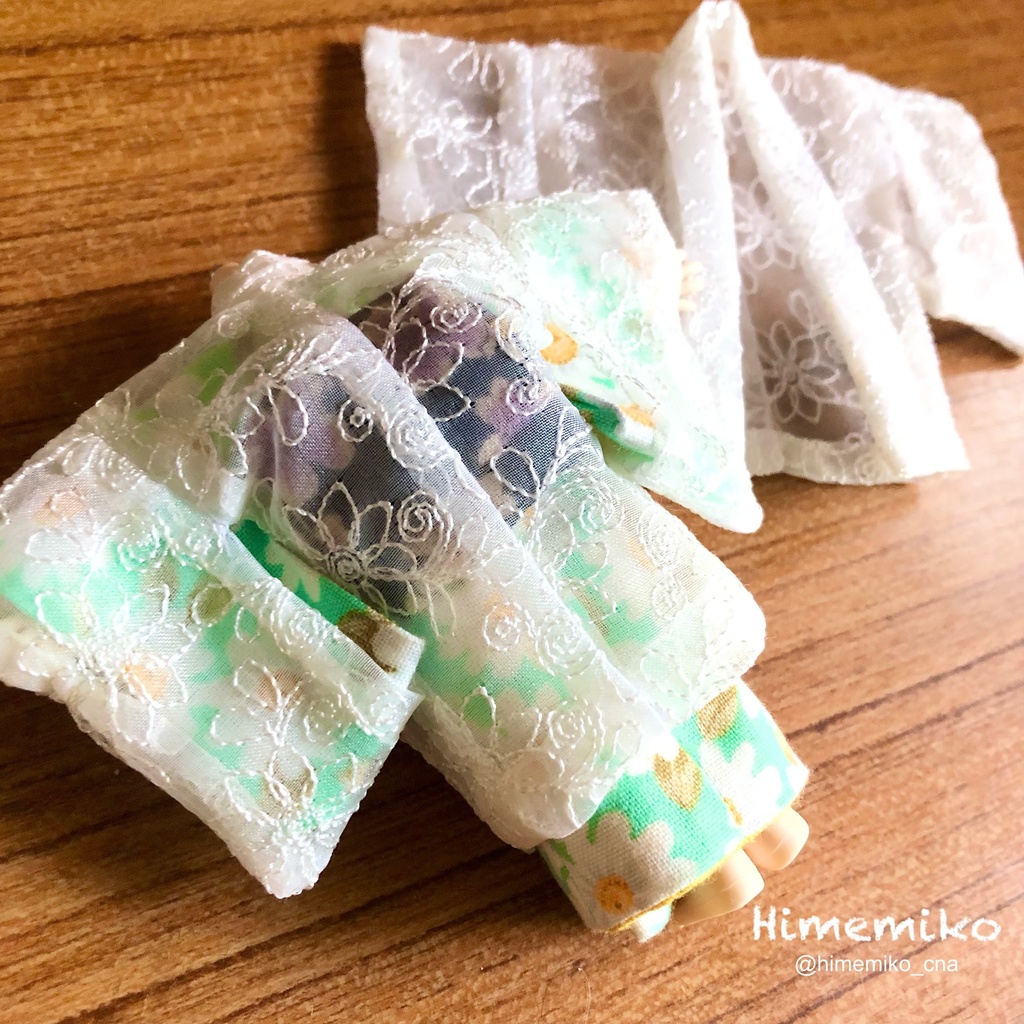 【再販】シースルー夏羽織・着物セット(白花柄刺繍+翡翠/しだれ桜帯)