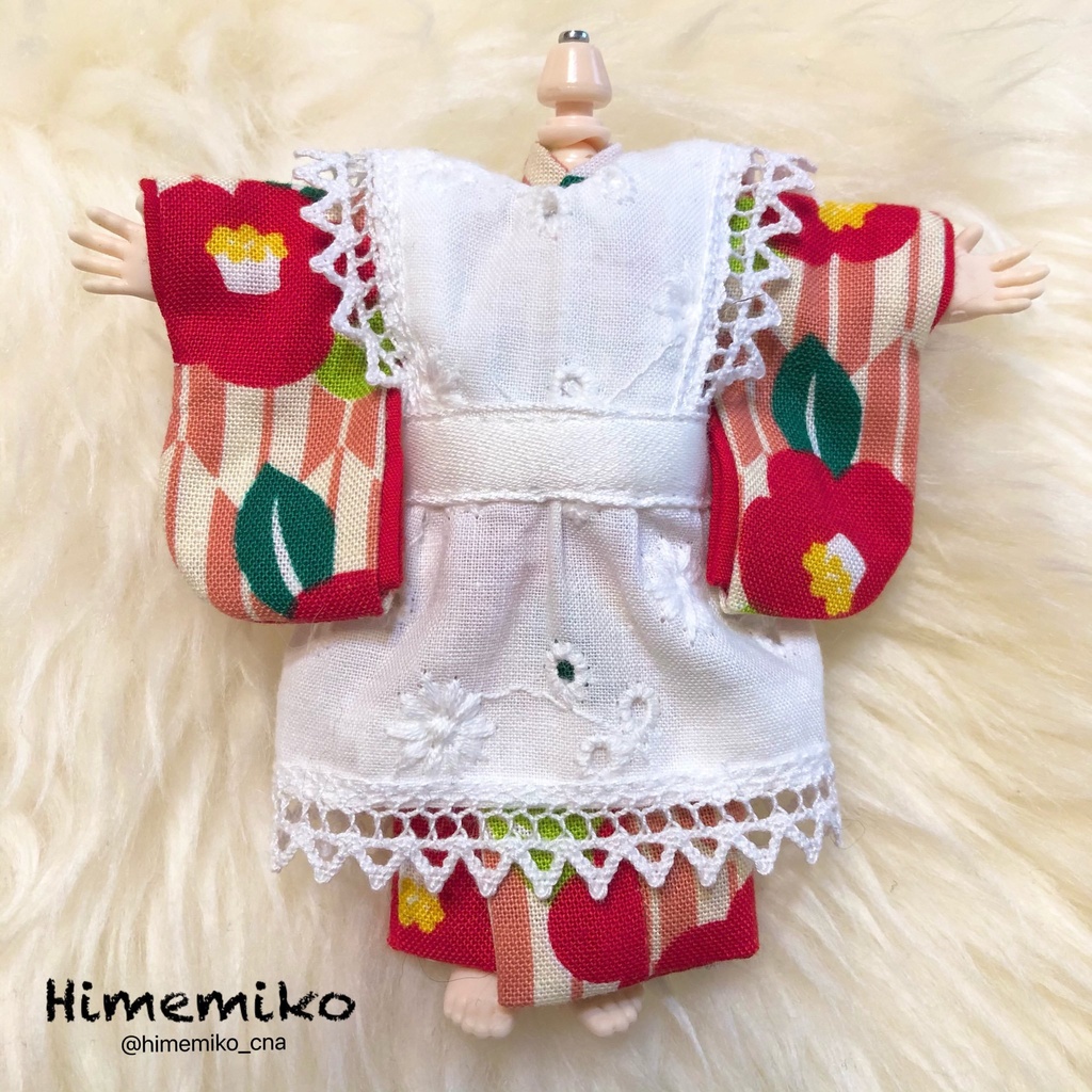 【オビツ11】大正ロマン風レースエプロン(単品)