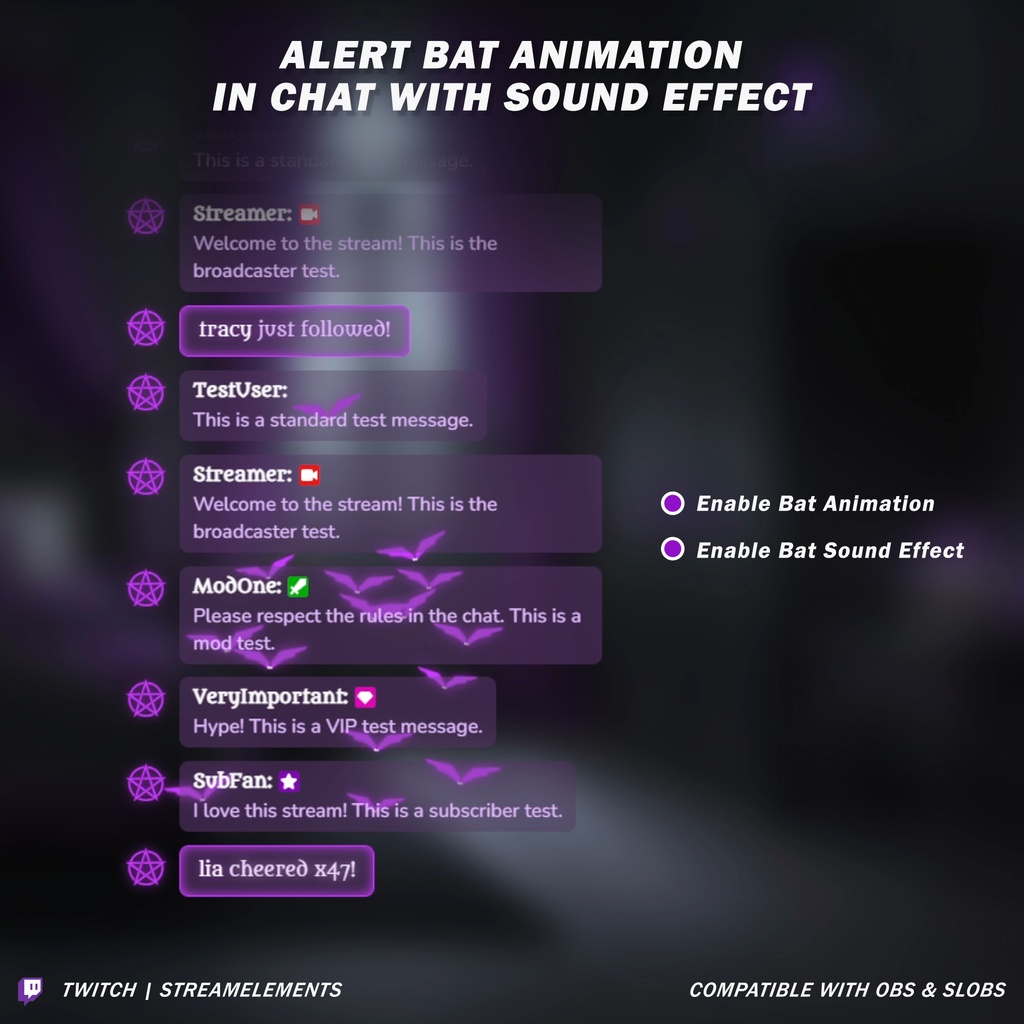 Gothic Chat Widget - Twitch StreamElements